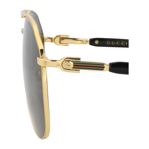 Gucci Aviator-Frame Metal Sunglasses Gold Mens - Picture 4 of 6